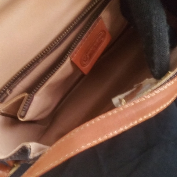 MARIO VALENTINO brown leather vintage 2 way 3way shoulder bag crossbody clutch - Picture 11 of 12